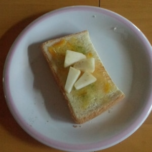 青汁マーマレード林檎トースト